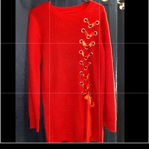 Red no label/ off brand sweater